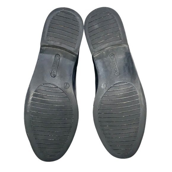 Chooka Buckled Black & Gray Herringbone Knit Slip-On Rain Boots - Picture 7 of 10